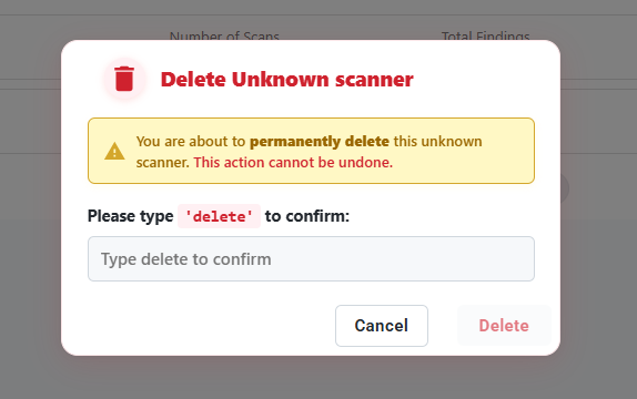 Delete Scan